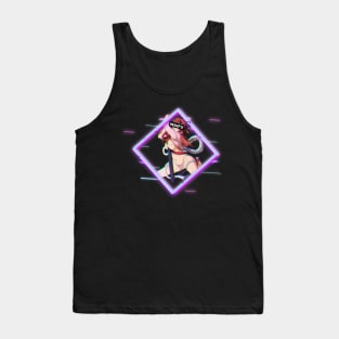 Anime Girl Waifu Glitch Tank Top